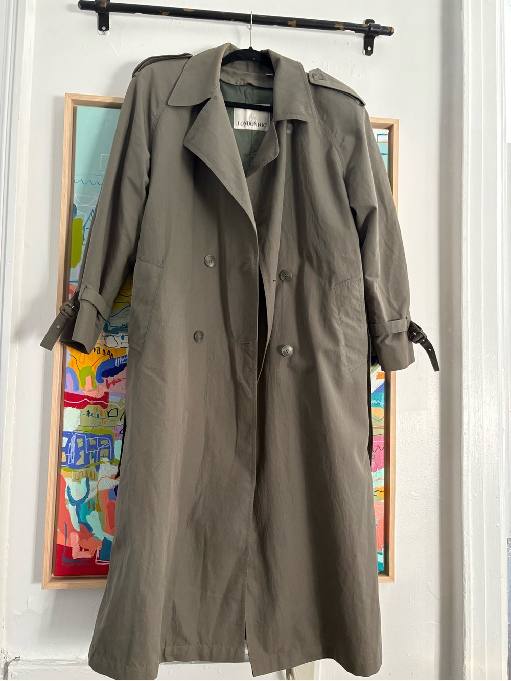 London Fog Olive Green Trench Coat